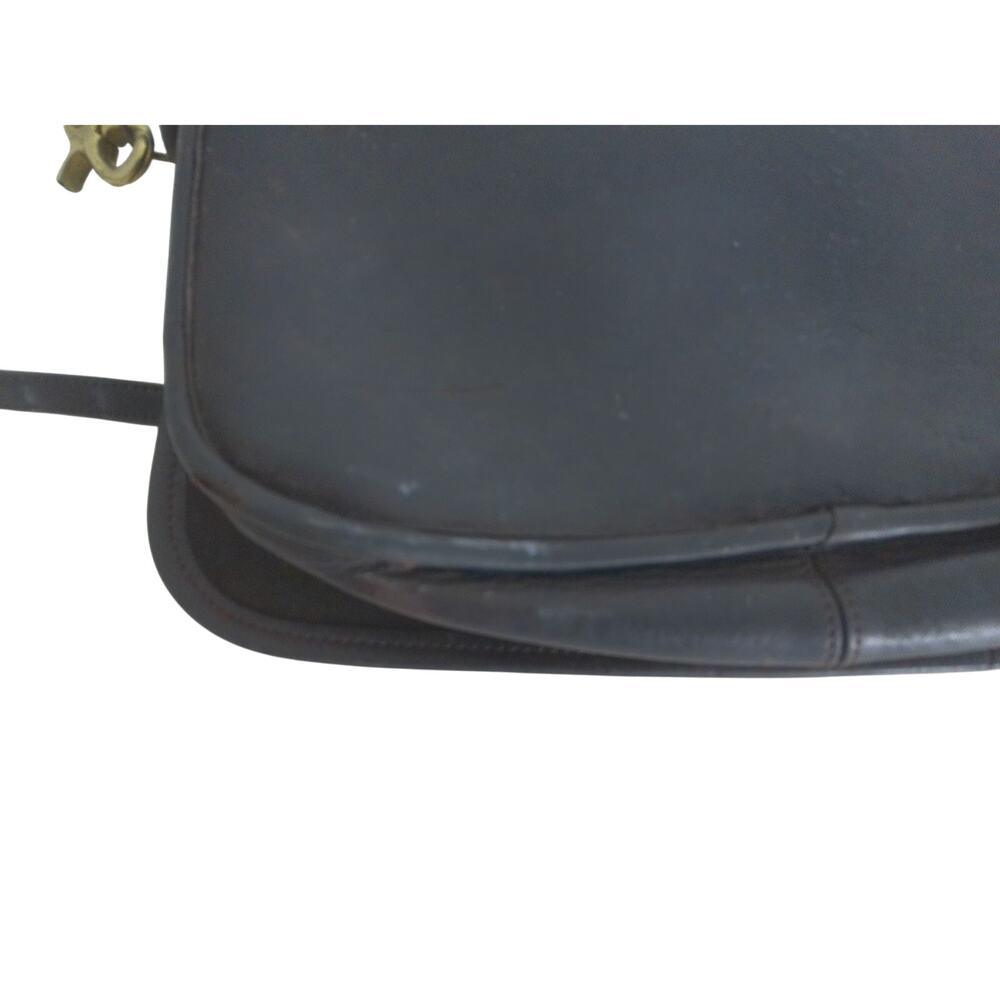 Vintage 1970s Coach Classic Black Courier Bag New York City 948-8841 READ - Picture 7 of 16